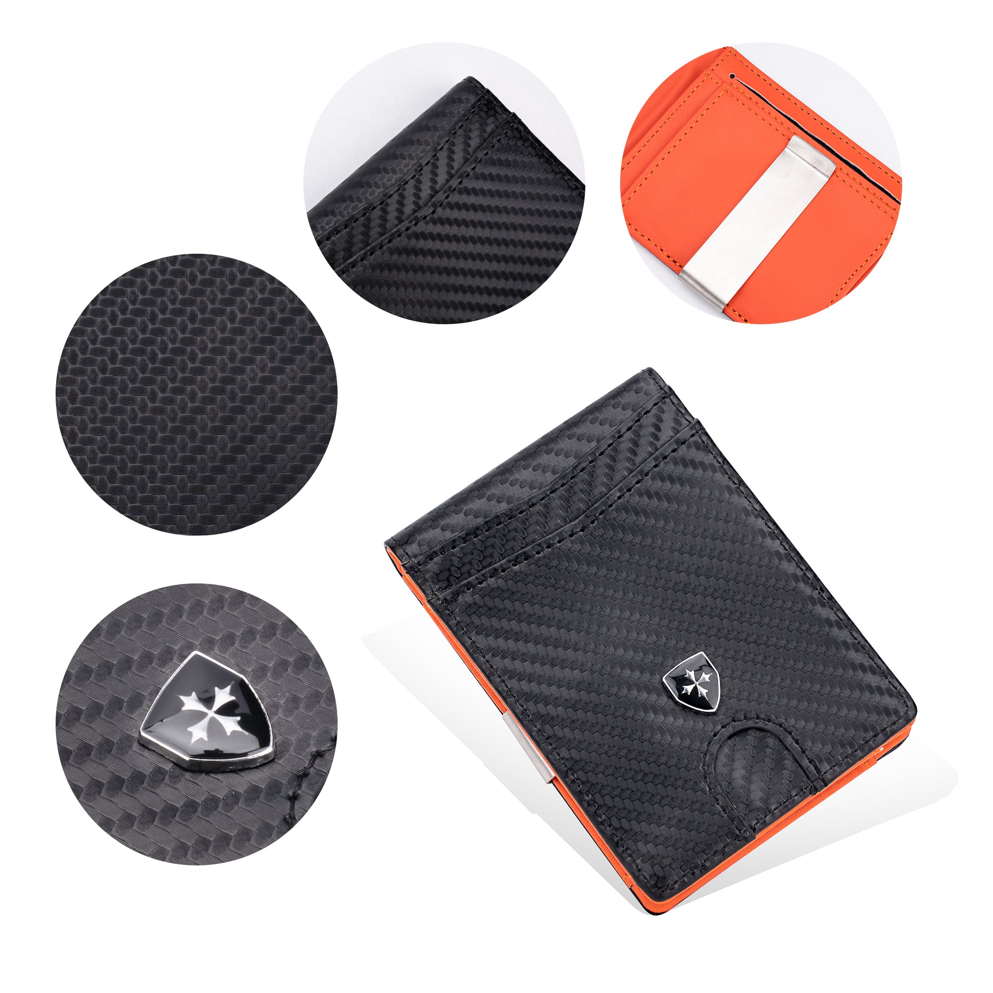 BAELLERRY K9313-K9314 Leather RFID Blocking Card Bag Card Storage Case Coin Purse BAELLERRY K9313-K9314 Leather RFID Blocking Card Bag Card Storage Case Coin Purse